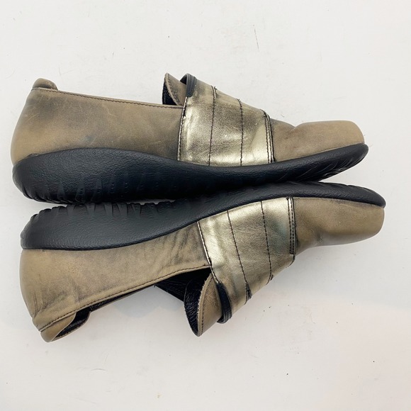 Naot Rapoka Women's Tan Gold Black Leather Slip On Comfort Shoes Size 10 EU 41 - Picture 3 of 8
